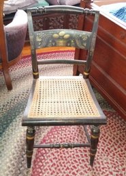 Beautiful Antique Woven Cane Seat Chair By Hitchcock & Alford Co