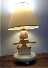 Mid Century Juvenile Wooden Humpty Dumpty Lamp Is A Charmer