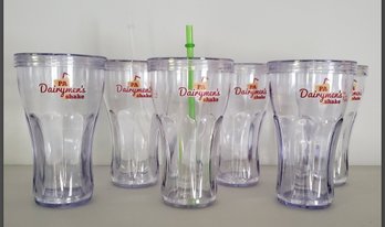 Six Pennsylvania Dairymen's Assoc Milkshake Glasses