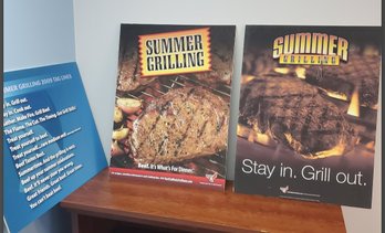 Three Vintage Summer Grilling Ad Campaign- Pitch Posters