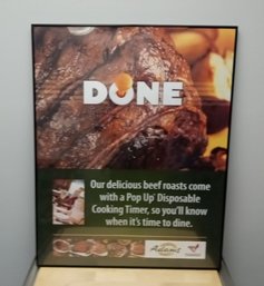 Great Beef Advertising / Promotional Framed Poster ' DONE '