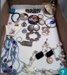 Jewelry Collection With Necklaces, Bracelets, Earrings, Boyds Bear Style Pin, Keyrings, Tacs, Doll D3