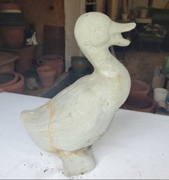 Great Vintage Cement Duck Statue