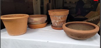 Nice Assortment Of Terracotta Pots Various Sizes