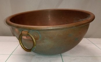 Nice Copper Egg White Beating Bowl With Ring.   C3
