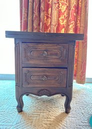 Flexible Dual Flip- Top Nightstand, Lamp Table And/ Or Game Table With One Drawer