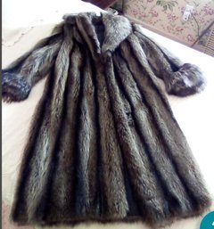 Gorgeous Full Length Fur Coat With Lovely Varied Hues