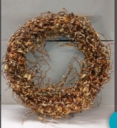 Beautiful Spring Or Fall  Wreath With Lovely Colors & Faux Botanicals     212/E2