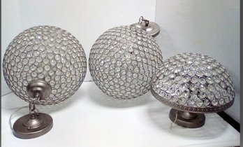 Restoration Hardware Crystal Globe Style Pendant Lamps From RH Baby & Child # ML1404019  MB/E5