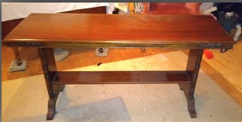 Beautiful Sofa Table With Nice Dark Walnut Finish