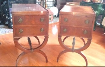 Beautiful Pair Of Antique End Tables Made By Grand Rapids Furniture Company