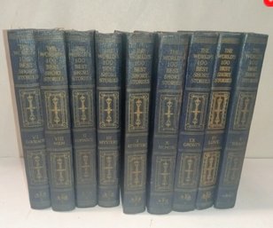 Nice Vintage Set Of Books Titled The Worlds One Hundred Best Short Stories 1927 Funk& Wagnalls LIZ S / C5