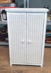 Lovely Vintage Wicker 4 Shelf Cabinet.  AW / CVB