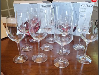 11 Crystal Wine Glasses - 6 Schott Zwiesel And 5 Crate & Barrel