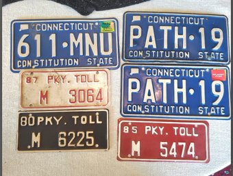 5 1980s & 1990s Conncticut License Plates