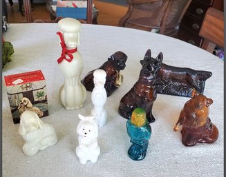 9 Vintage Avon Cologne & After Shave Animal Bottles