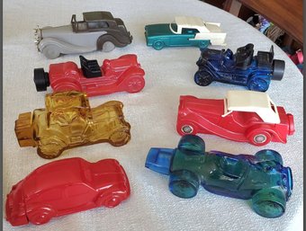 8 Vintage Rare Avon After Shave Automobile Bottles - Featuring A Volkswagen, A Packard & A Rolls Royce!