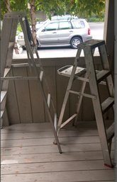 Two Useful Aluminum Step Ladders 4ft And 5ft