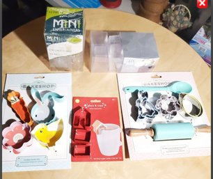 New & Unused Kitchen Accessories - Bakeshop Cookie Cutters & Serving Plastic Cups