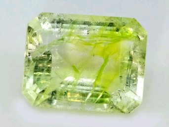 Natural Yellow Green Sapphire Radiant Cut