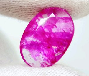 Natural Utah Pink Bixbite Beryl Oval Cut