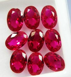 Lpt Of 9 Natural Pink Ruby 7x5 MM Oval