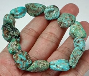 116 Ct Arizona Turquoise Southwest Style Stretch Bracelet