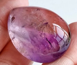 Stunning 72.8 Ct Natural Brazilian Purple Yellow Ametrine Cabachon