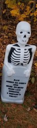 Empire Skelly With Tombstone Blow Mold #2