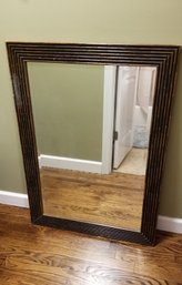 Large Decorative Brown Framed Mirror