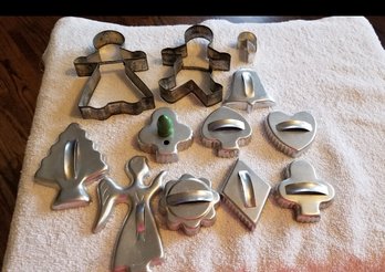 Set Of 12 Tin Cookie Cutters