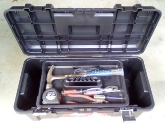 Large & Strong Husky Toolbox With Interior Compartment Carry Out Tray & Includes Tools