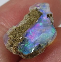 Incredible 4.4 Carat Natural Ethiopian Welo Opal Play Of Color Gemstone Rough Cut