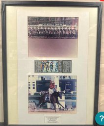 Official 1998 KENTUCKY DERBY Framed Photos Of Start & Finish Signed- Kent Desormeaux, Winning Jockey    LP/wAB