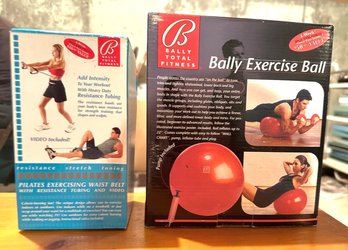 Brand New Bally Exercise Ball & Bally Total Fitness Both In Original Boxes.