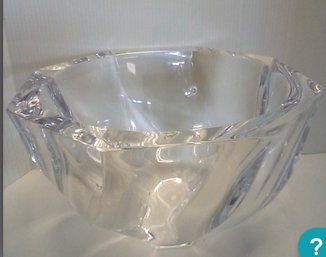 Gorgeous Orrefors Swirl Pattern Crystal Bowl Numbered 457013                FL/E3