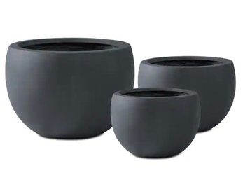 Two Sets Of 3 Modern Planters!  Small, Medium And Large - High Quality Cast Acrylic
