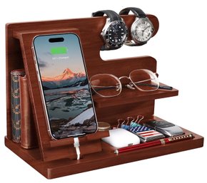 New In Box T Taranto Wood Docking Station For Phone Plus