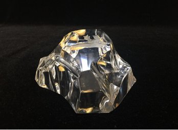 Val St. Lambert Belgium Depose Crystal Iceberg Paperweight