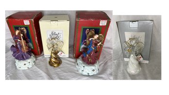 Grouping Of Christmas Angel Figurines