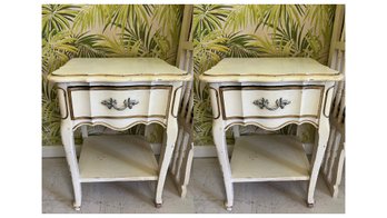 Pair Of Dixie French Provincial Bedside Tables