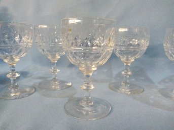 10 Sherry/Cordial Crystal Glasses  VERY High Quality