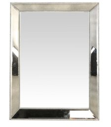 Contemporary Williams Sonoma Home,  Silver Beveled Mirror