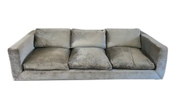 Jonathan Adler Modern Velvet Gray Sofa