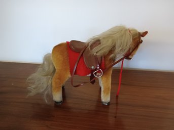 Steiff Pony With Tag, Saddle - Vintage  Rare 7 Tall 8 Long