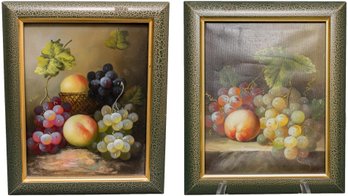 Still Life Fruit Oil On Canvas Painting