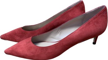 Stuart Weitzman Red Suede Pump