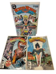 1987 DC's Wonder Woman Comic Books 1-3. Valuable Set In Good Condition.