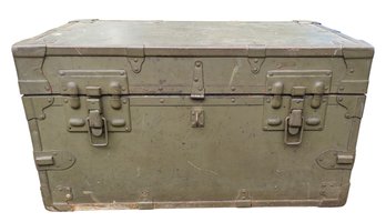 Vintage Military Chest Or Foot Locker