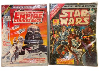 Pair Of Large Format. Vintage Star Wars Comic Books.